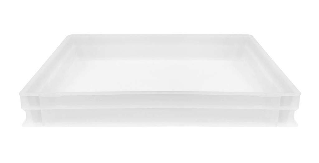 Pizzateig-Behälter mit geschlossenem Rand aus HDPE