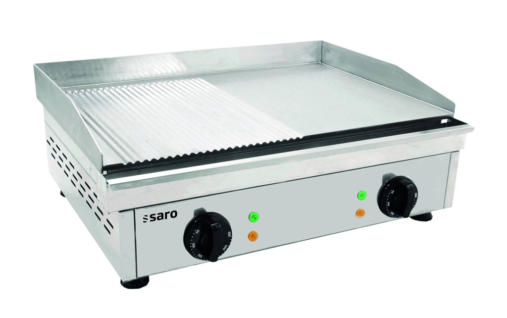 SARO Griddleplatte gerillt + glatt, FRY TOP GM 610 M