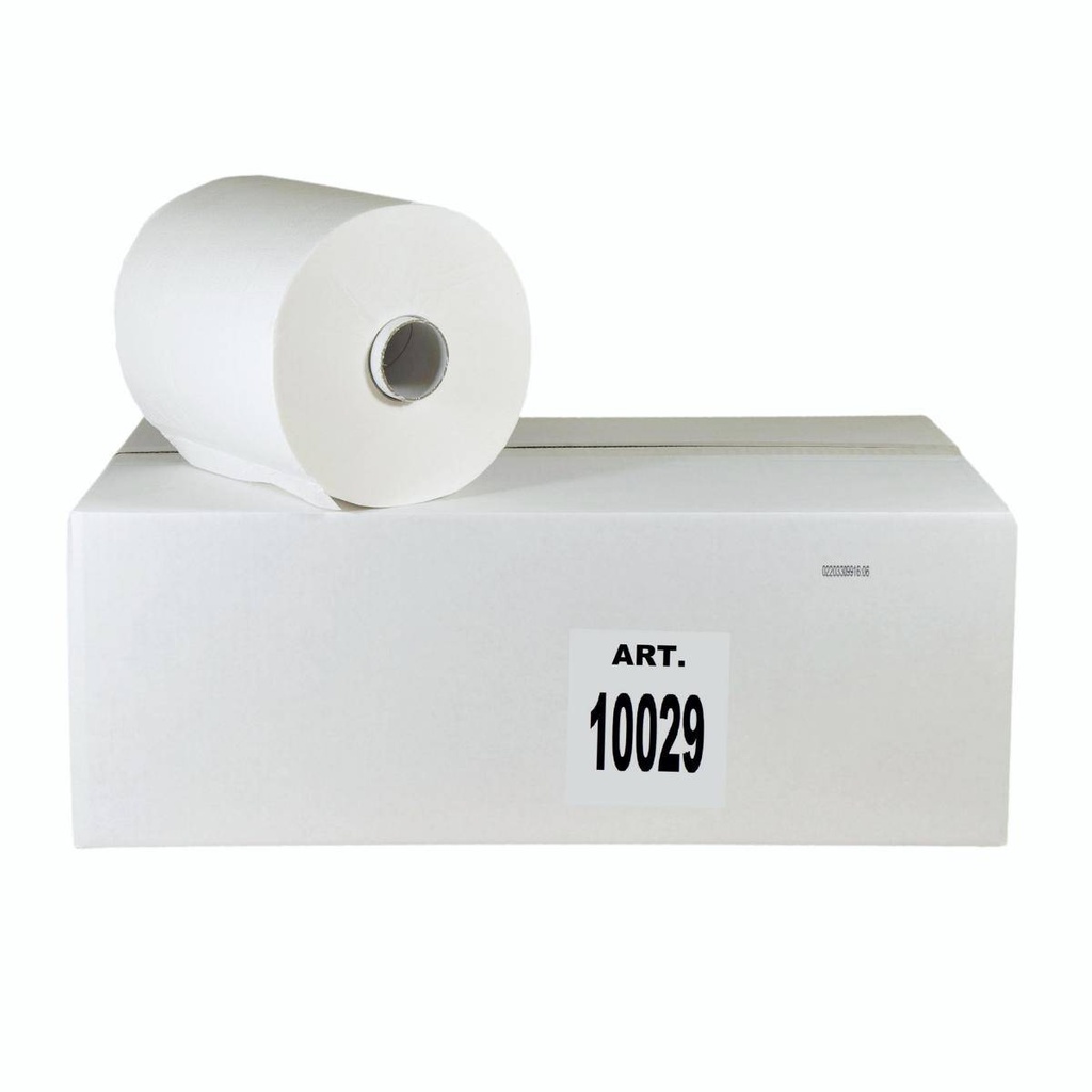 Papierhandtücher Rollenhandtücher Außenabrollung 2-lagig, Zellstoff weiß, 130 m | 6 Rollen