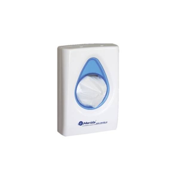 Hygienebindenbeutel-Spender "Merida Top", Wandspender | weiß/blau