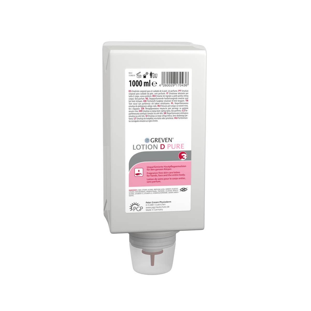 GREVEN® LOTION D pure, parfümfrei | 1-Liter-Varioflasche
