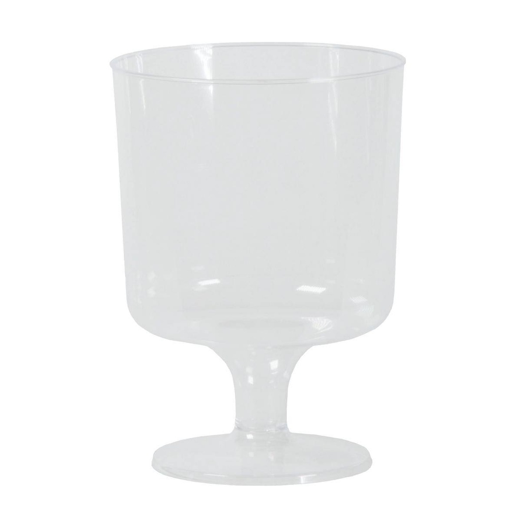 Weinglas mit Fuß 200 ml, Kunststoff transparent | 10 Stück