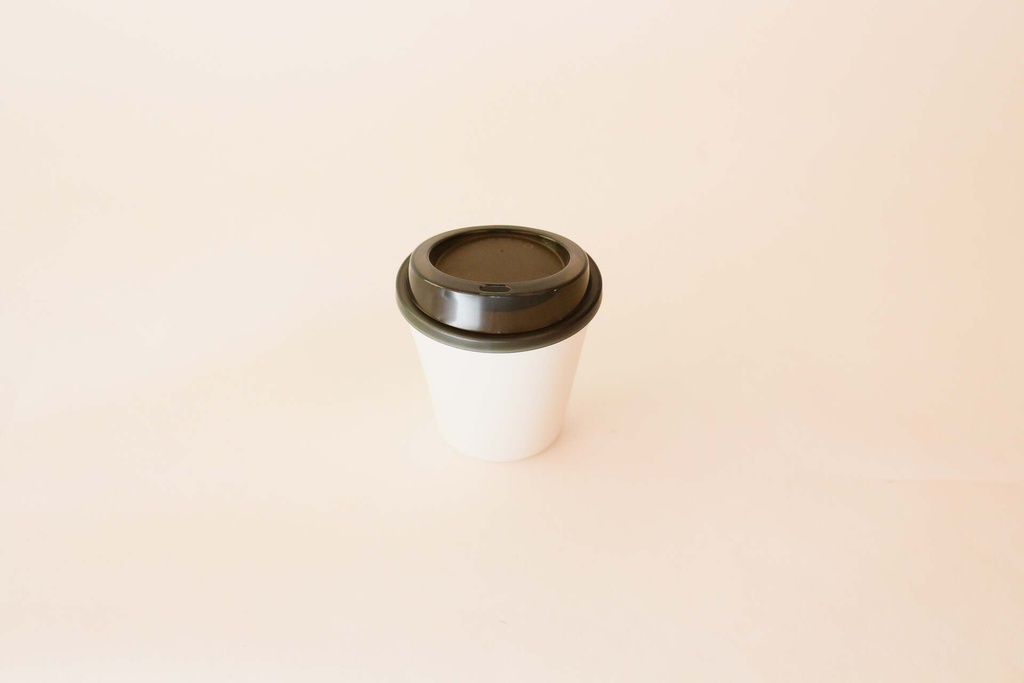 Becher Ø90x85mm/200ml mit Deckel / chremeweiß / 48 Stk.
