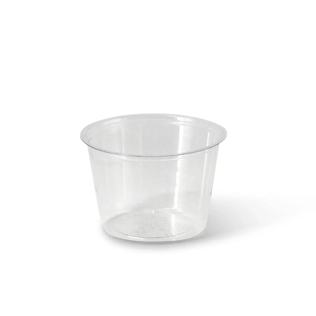 Dressingbecher rPET Ø75mm/100ml – 1000 Stück ohne Deckel / Transparent / 2000 Stk.