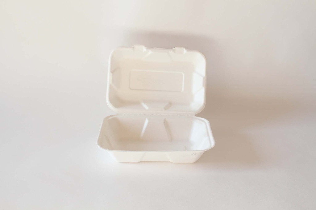 Bagasse Menübox ungeteilt 160x95x80mm Weiß, 500 Stk.