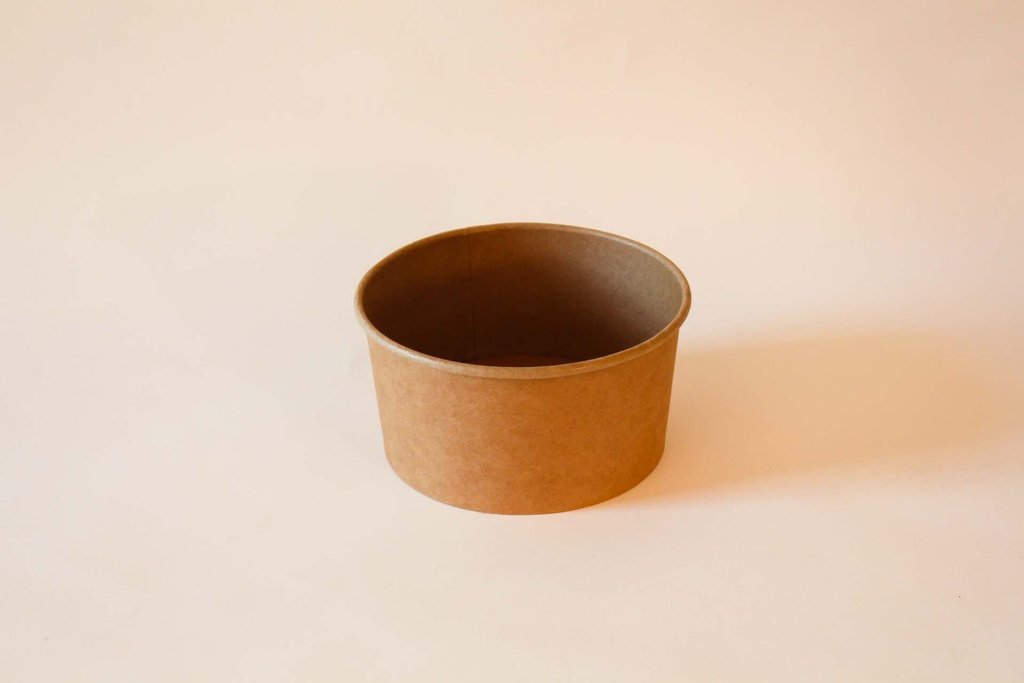 Karton Schale Ø150mm / 1000ml Braun, 300 Stk. Hartpapier / ohne Deckel / 300 Stk.
