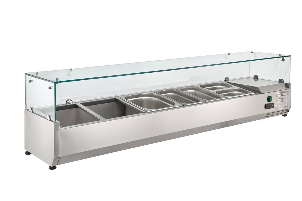 Kühlaufsatz ECO 9 x GN 1/3 mit Glasaufsatz
