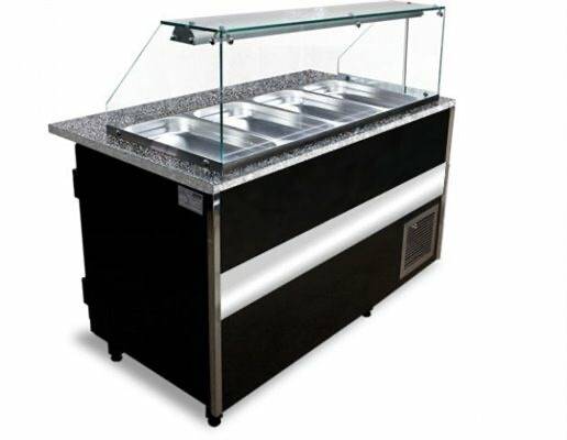 Salatvitrine Gastroline mit 726 Liter Volumen | 2500x900x850  mm