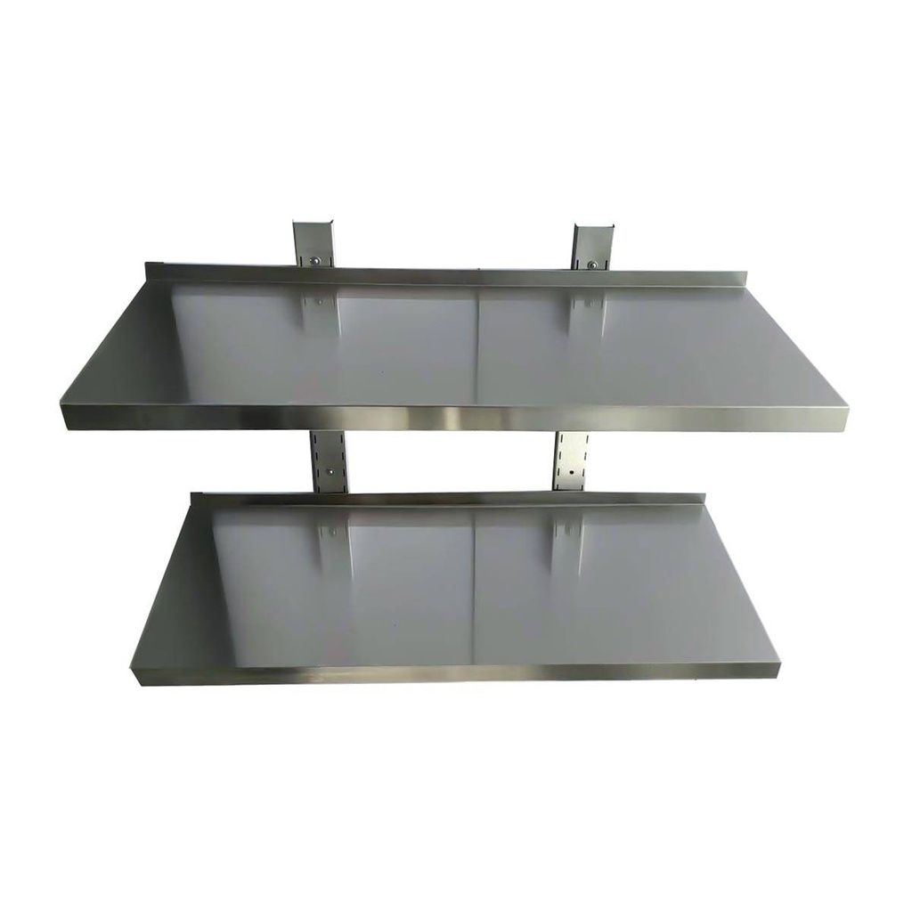 Wandbord inkl. Konsolen zur Wandbefestigung / 2 Etagen, 1200 x 300 mm