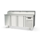 TOPLINE Belegstation / 3-fach mit Türen, Edelstahlaufsatz, GN 1/6, 1795 x 700 mm