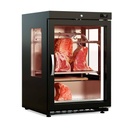 TOPLINE Reifeschrank Dry-Aging Schwarz,120 Liter, 20 kg Fleisch, Seitenfenster, 600 x 650 mm