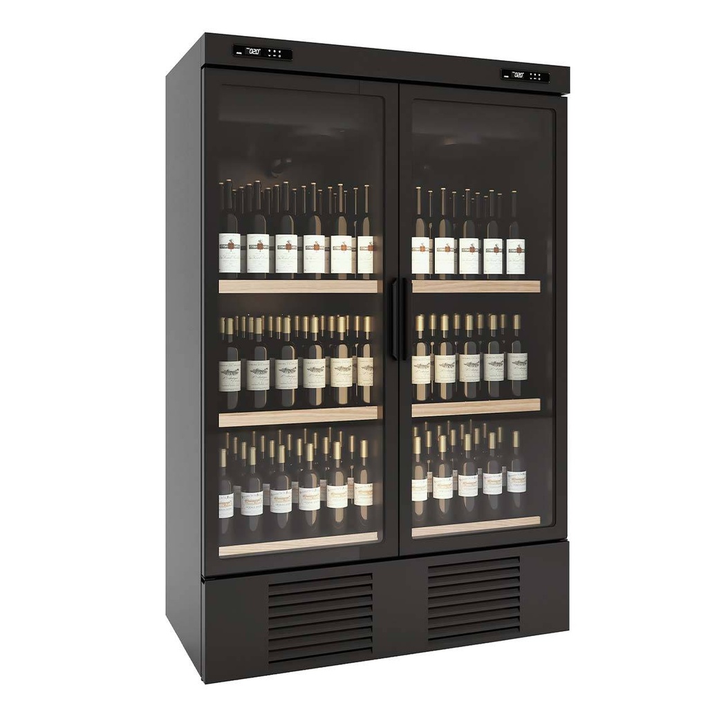 TOPLINE Weinkühlschrank Schwarz, 2 Zonen symmetrisch, 1000 Liter, 1250 x 770 mm