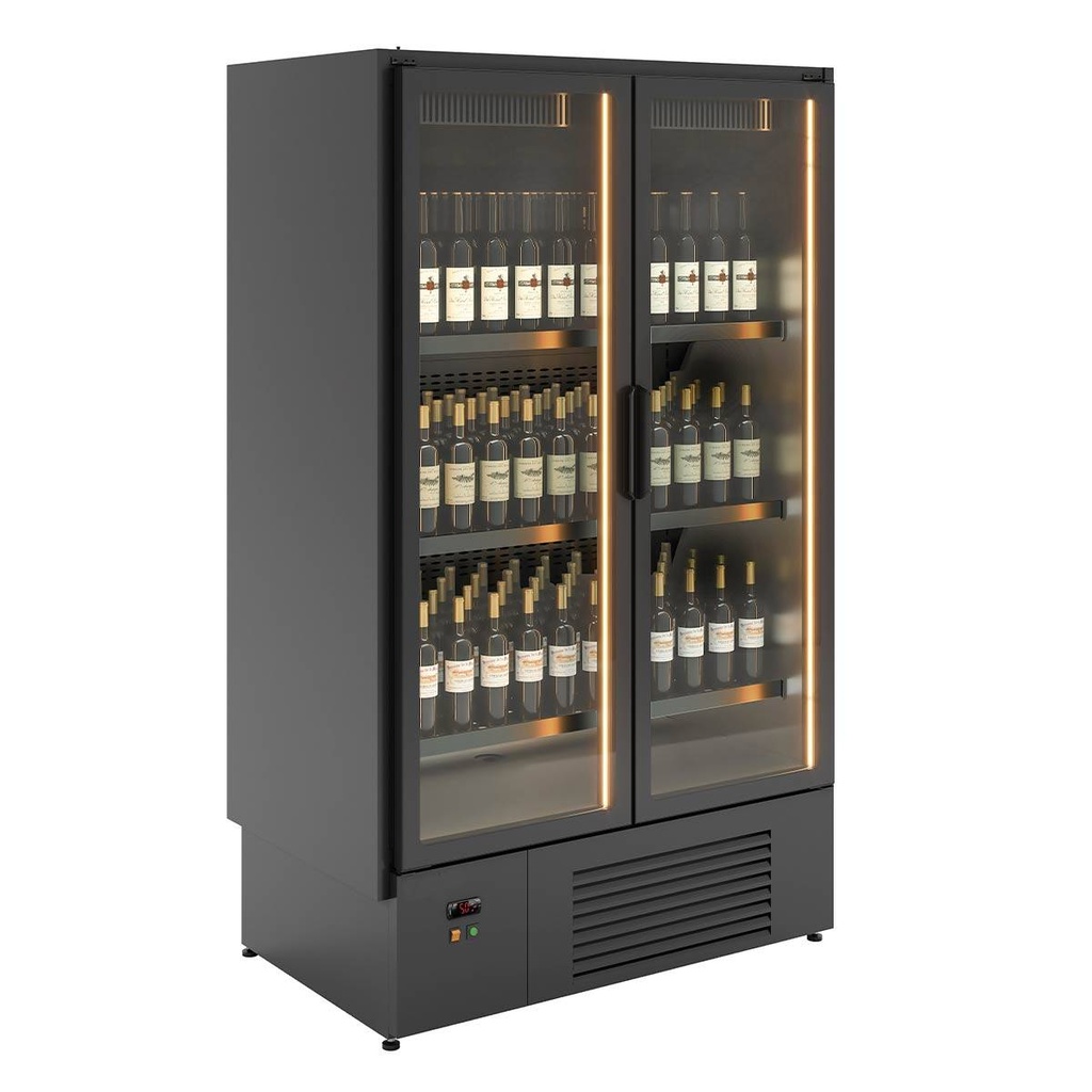 TOPLINE Weinkühlschrank Schwarz, 1185 Liter, 1268 x 805 mm
