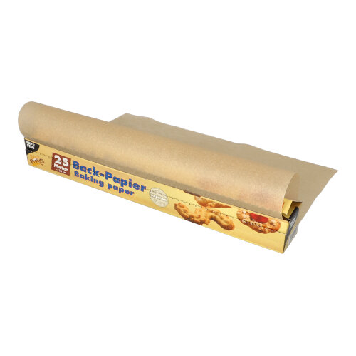 24 x Backpapier 25 m x 38 cm braun in Faltschachtel