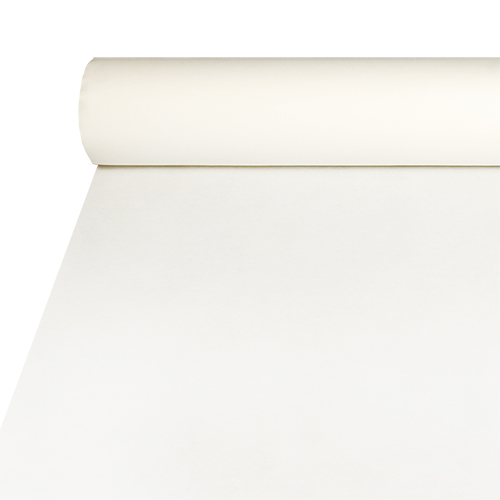 2 x Tischdecke, stoffähnlich, Airlaid 20 m x 1,2 m weiss