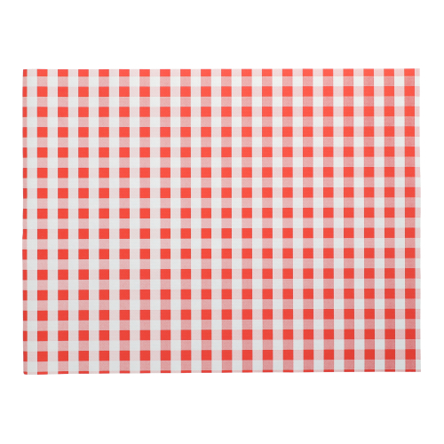 10 x 100 Tischsets, Papier 30 cm x 40 cm rot "Vichy Karo"