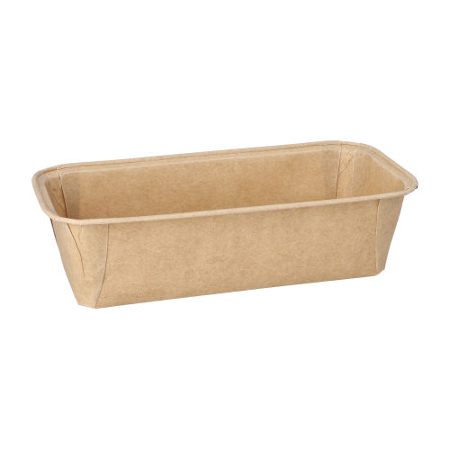 4 x 25 Backformen eckig 1033 ml 6,1 cm x 10,8 cm x 23 cm braun