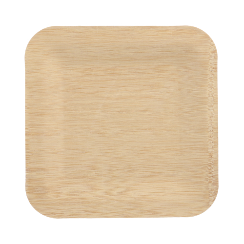 25 x 10 Teller, Bambus "pure" eckig 1,5 cm x 23 cm x 23 cm