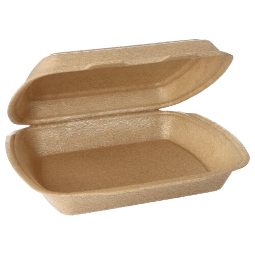4 x 50 Menüboxen mit Klappdeckel, XPP ungeteilt 7 cm x 20,5 cm x 24 cm beige