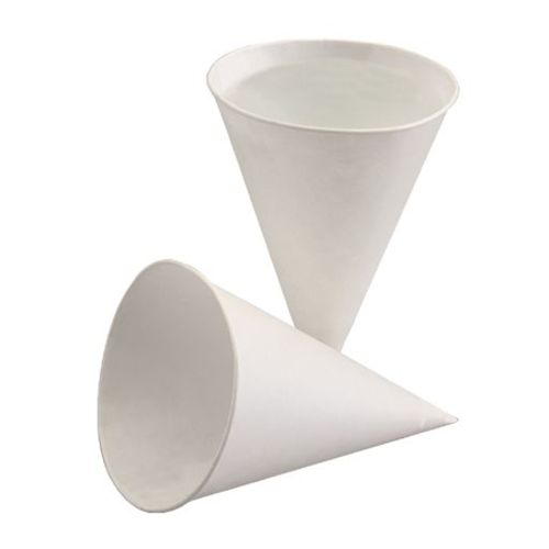 25 x 200 Spitzbecher, Zuckerrohrpapier 120 ml Ø 7,5 cm · 10,5 cm weiss mit Palmwachsbeschichtung