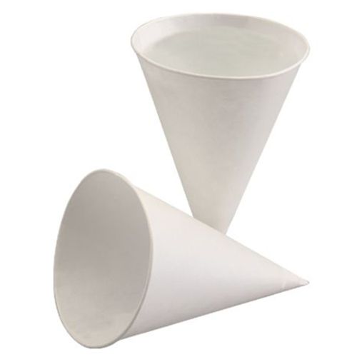 25 x 200 Spitzbecher, Zuckerrohrpapier 150 ml Ø 8,5 cm · 11,5 cm weiss mit Palmwachsbeschichtung