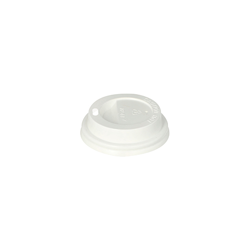 24 x 50 Dom-Deckel, PS "To Go" rund Ø 6,3 cm · 2 cm weiss