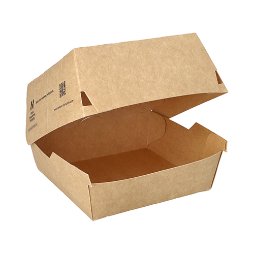 2 x 110 Burgerboxen, Pappe "NOTPLA" 7,8 cm x 11,5 cm x 11 cm braun