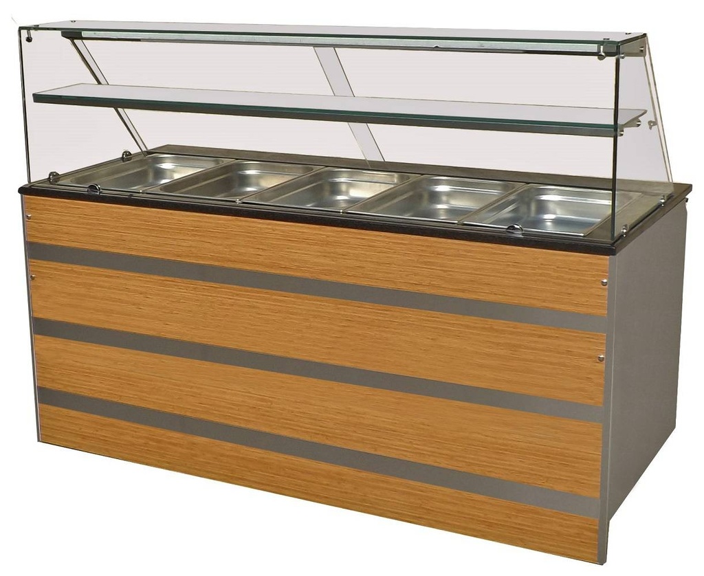 Gekühltes Büffet GN 5/1, 1800 x 800 x 850 mm, braun
