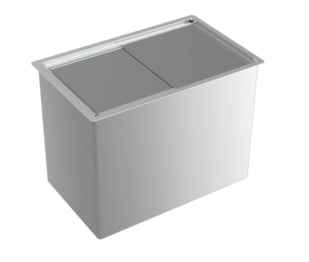 Einbau Eisbehälter aus Edelstahl, 485 x 305 x 365 mm