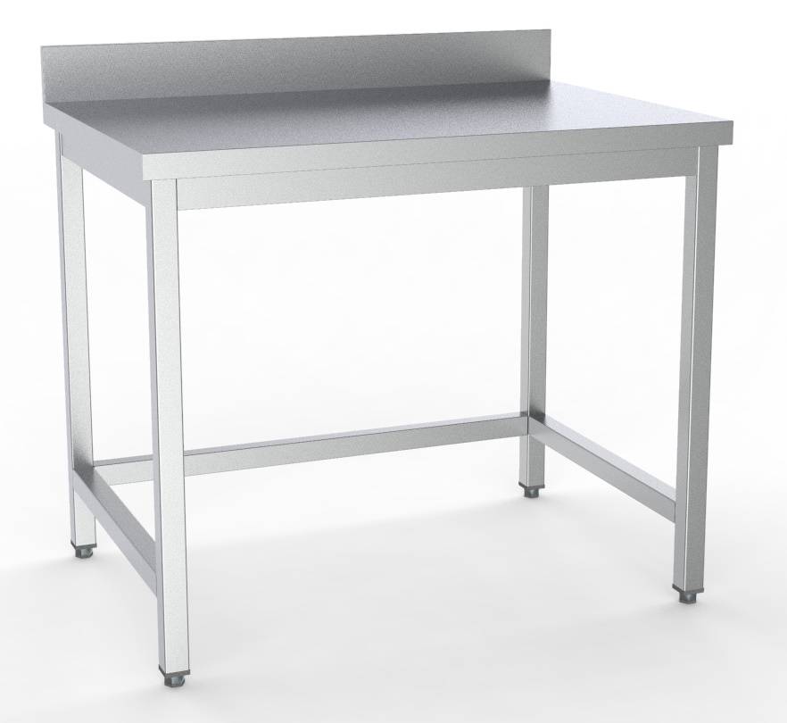 600 Arbeitstisch mit Unterbau aus Edelstahl, 2000 x 600 x 850 mm