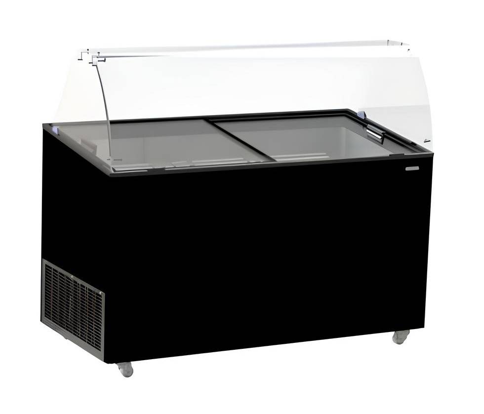 Speiseisvitrine Tenerife, 10 x 5 L, 1439 x 727 x 1229 mm, schwarz