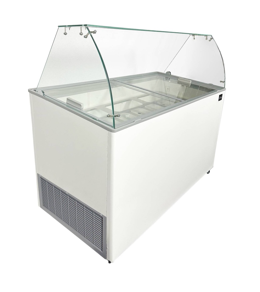 Speiseisvitrine Tenerife, 10 x 5 L, 1439 x 727 x 1229 mm, weiß