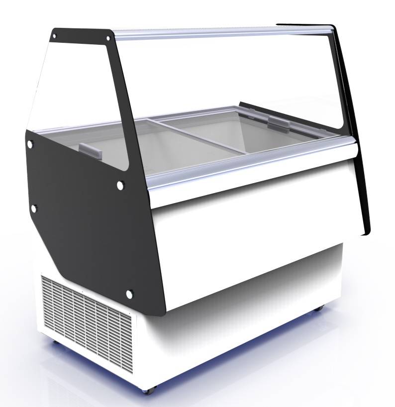 Speiseisvitrine Cuba, 13 x 5 L, 1664 x 842 x 1285 mm