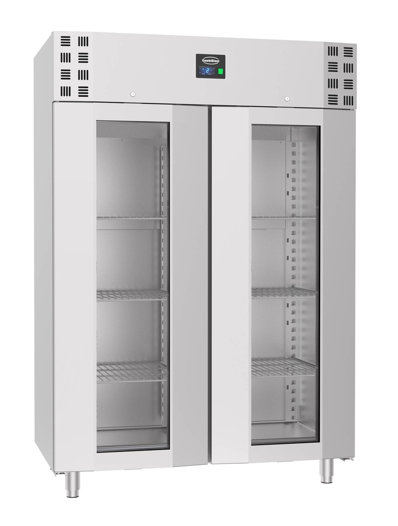 Kühlschrank Glastür aus Edelstahl, 1400 L, 1400 x 810 x 2050 mm