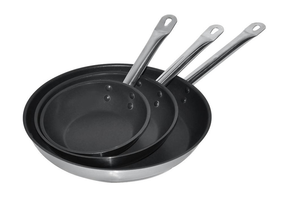 Bratpfanne Teflon aus Edelstahl, 3,1 L, 280 x 280 x 50 mm