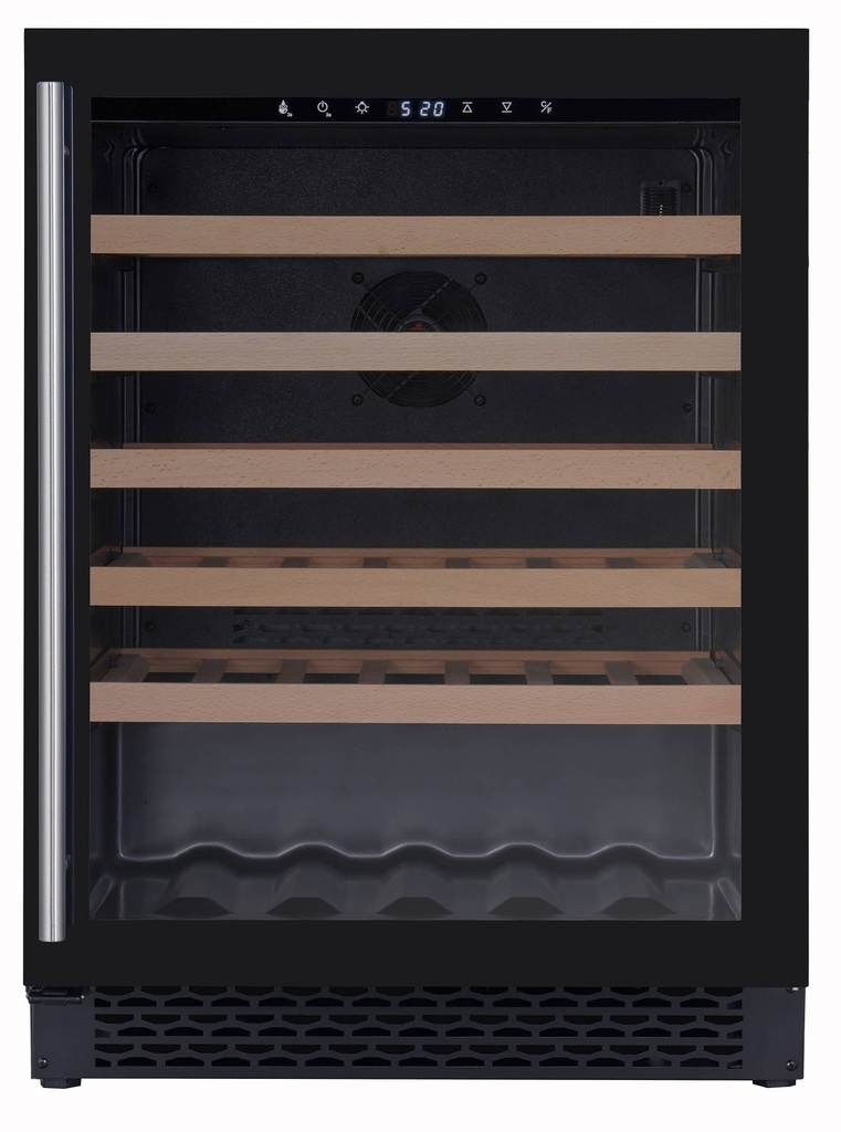 Weinkühlschranke Single, 127 L, 595 x 570 x 820 mm, schwarz