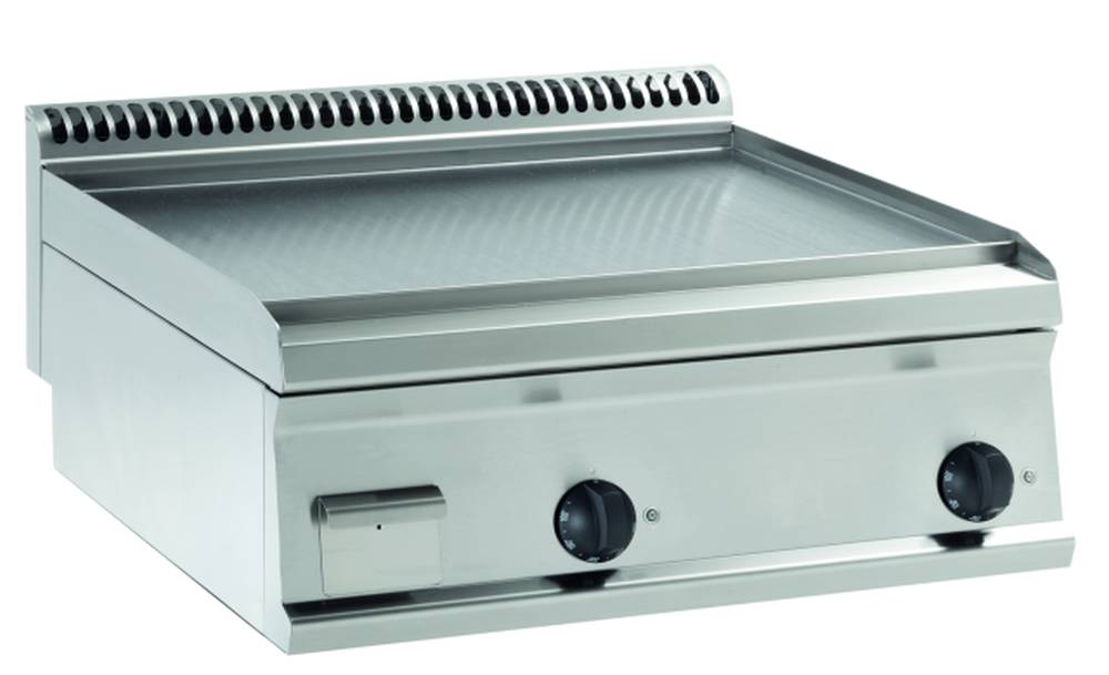 KBS Gas-Grillplatte glatt hartverchromt mit 2 Heizzonen Tischgerät