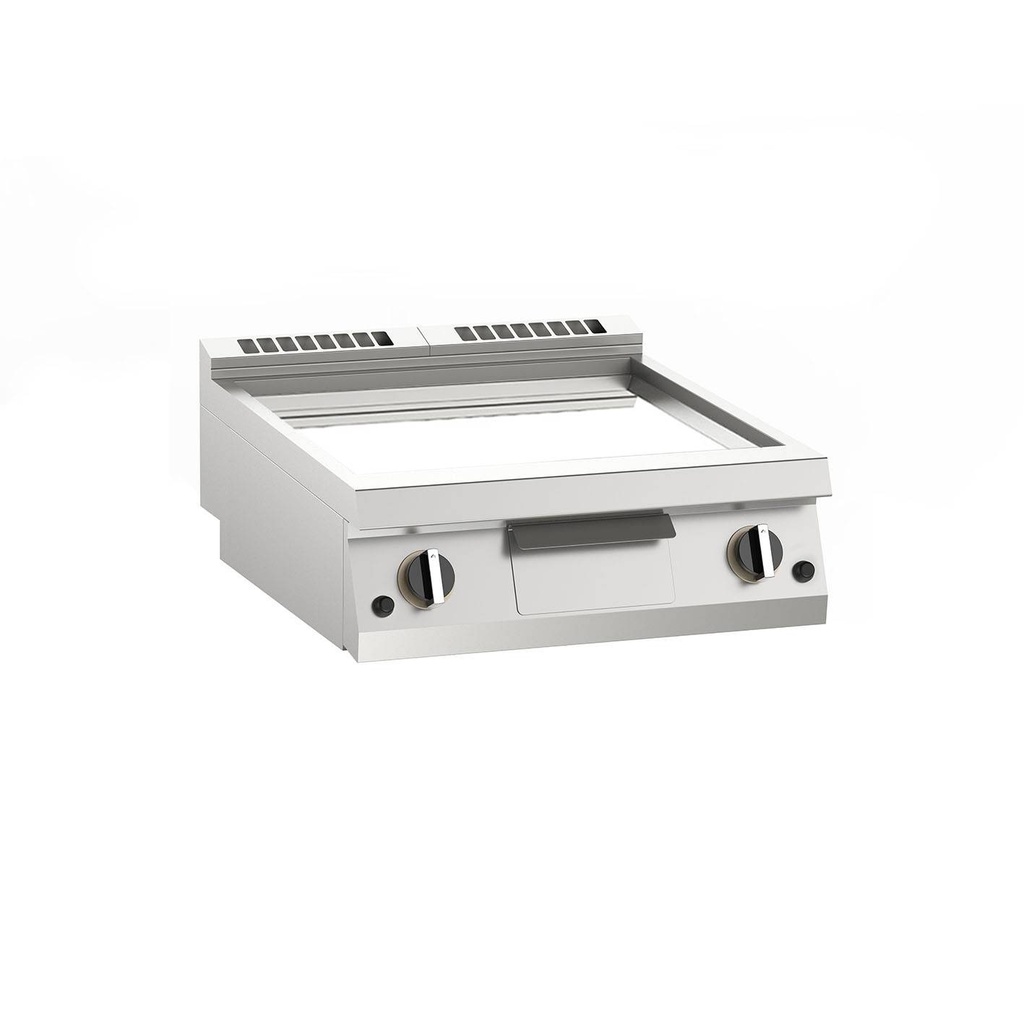 KBS Gas-Grillplatte glatt verchromt 14kW mit 2 Heizzonen, Auftischgerät