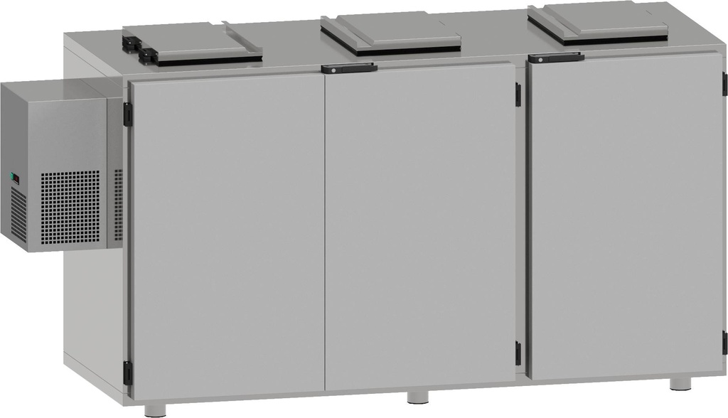 KBS Nassmüllkühler für 3 Tonnen 240 Liter zerlegbar inklusive Aggregat