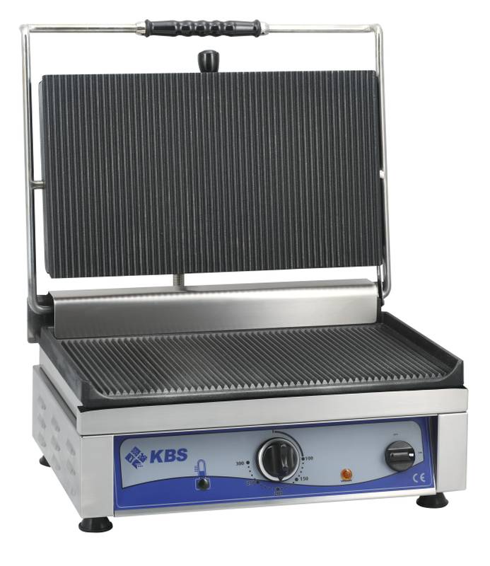 KBS Kontaktgrill Grillfläche 36x27 cm oben & unten gerillt 1 Heizzone