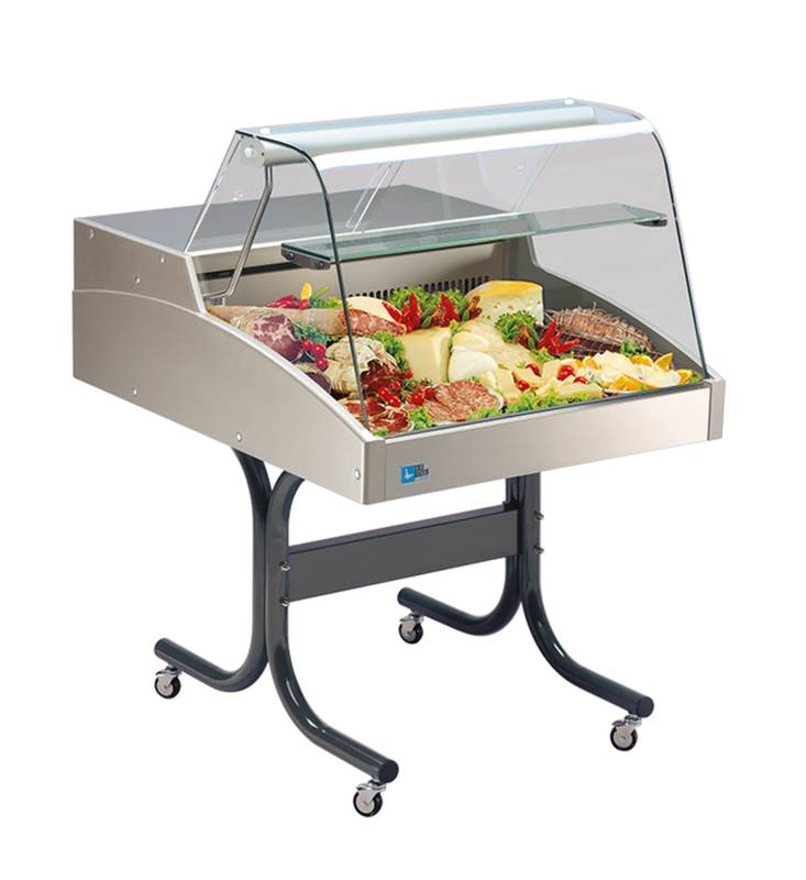 KBS Mehrzweckvitrine Super 750 C mit gebogenem Glasaufbau