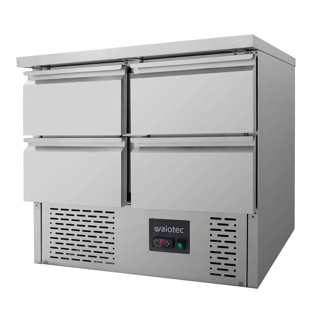 Kühltisch Mini / 2-fach - mit 4 Schubladen, 900 x 700 mm