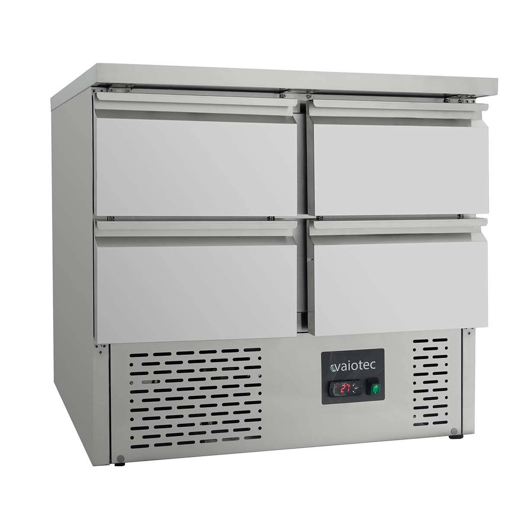 Kühltisch Mini / 2-fach - mit 4 Schubladen, 900 x 700 mm
