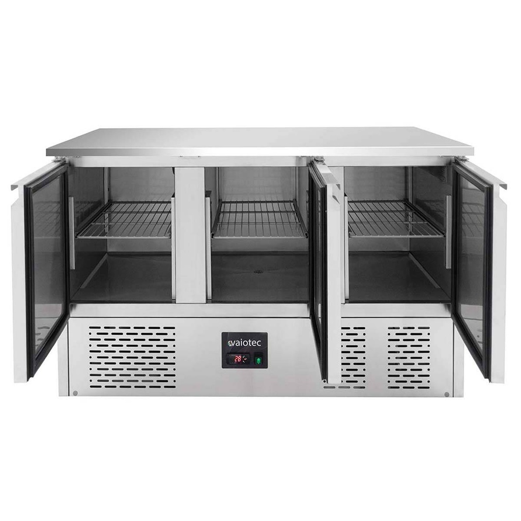 Kühltisch Mini / 3-fach - mit 3 Türen, 1365 x 700 mm