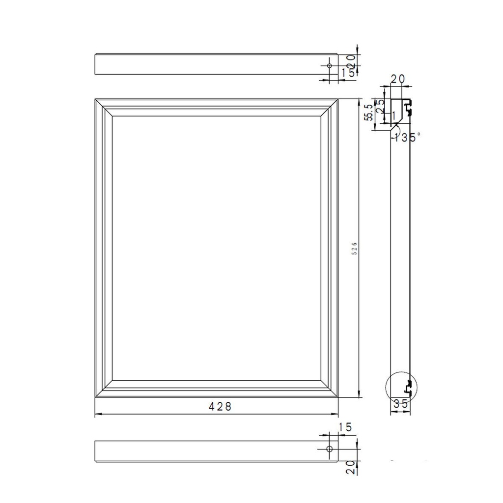 Kühltisch Mini / 3-fach - mit 3 Türen, 1365 x 700 mm