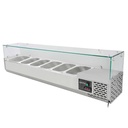 Kühlaufsatz mit Glasabdeckung 5xGN1/3 + 1xGN1/2, 1500 x 395 mm