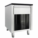 Kassentisch mit Schublade "schwarz", 600 x 820 mm