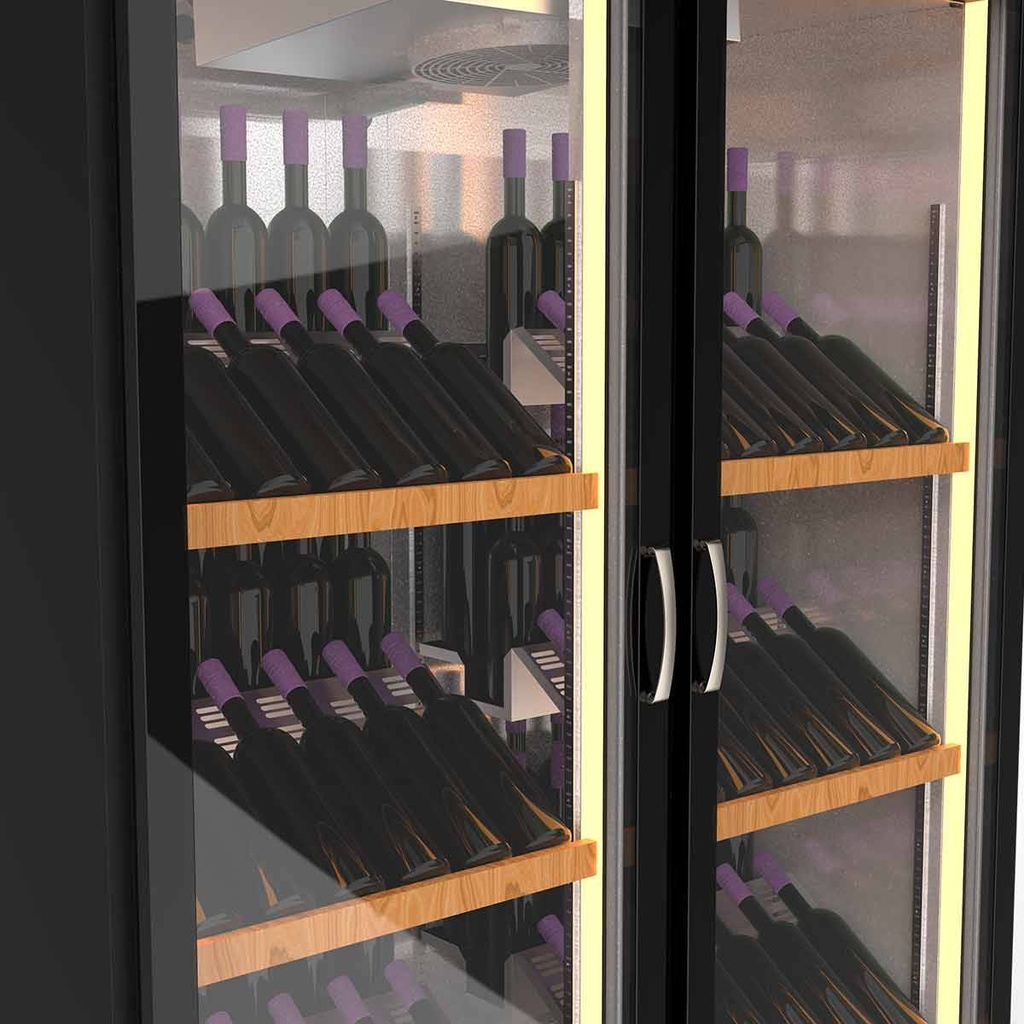 TOPLINE Weinkühlschrank Schwarz, 1201 Liter, 210 Flaschen, 1370 x 735 mm