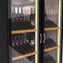 TOPLINE Weinkühlschrank Schwarz, 1201 Liter, 210 Flaschen, 1370 x 735 mm