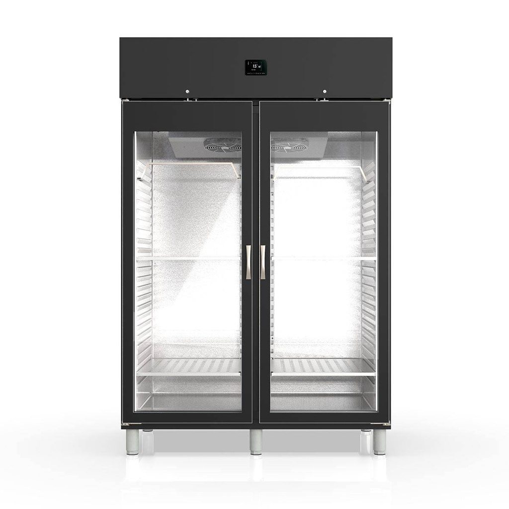 TOPLINE Reifeschrank Dry-Aging Schwarz, 1404 Liter, 300 kg Fleisch, 1370 x 850 mm